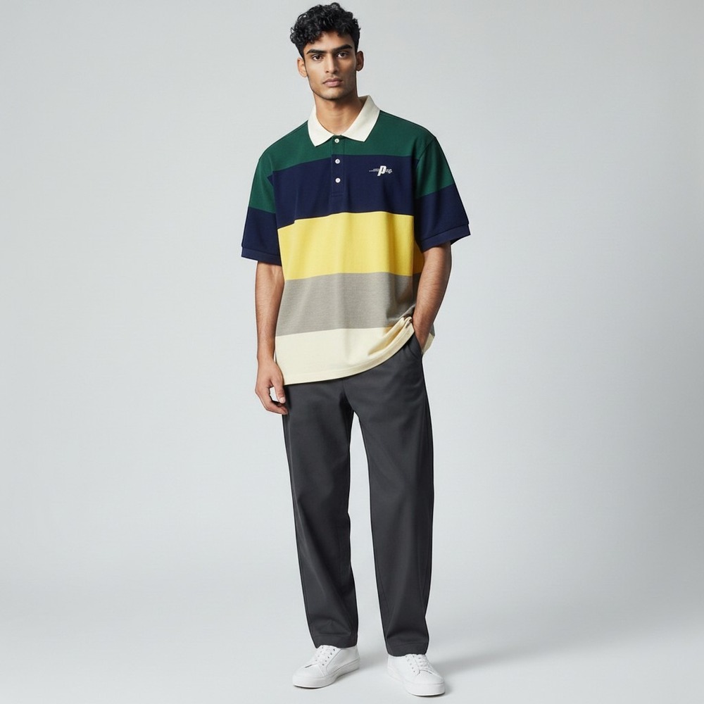 Prince Pickleball New Polo Shirt Men's XXL Green Navy‎ Yellow Gray White 2X
